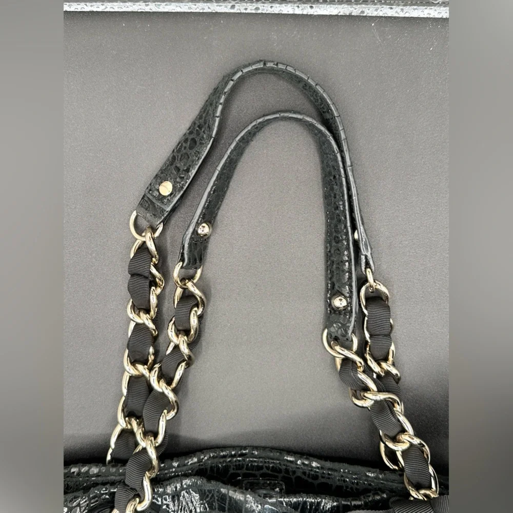 Katie Spade ♠️ SALE!! Black Croc Pattern Bag size large slouchy and soft!! - Picture 13 of 15